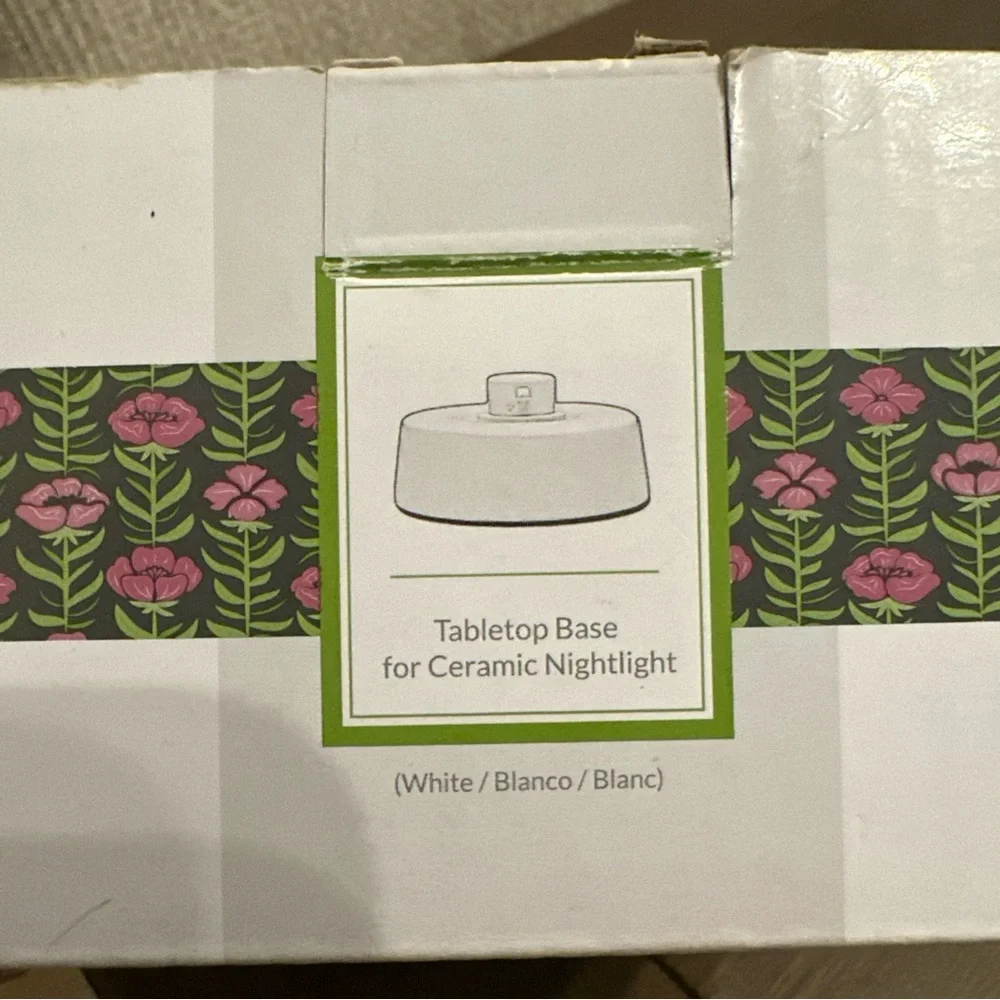 Scentsy White Tabletop Base For Ceramic Nightlight Plug‎ in Wax Warmer NIB